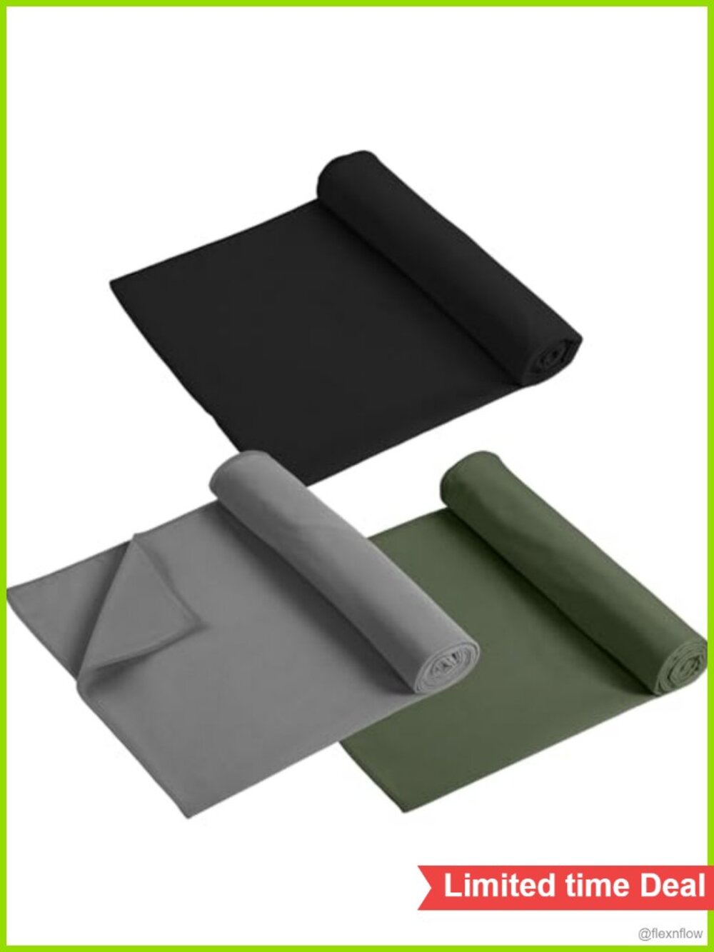 3 Pack Hot Yoga Mat Towel Non-Slip Sweat Absorbent Microfiber Gym Towel